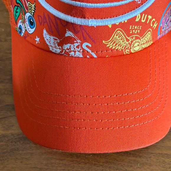 Von Dutch Vibrant Orange Trucker Hat - Picture 4 of 8